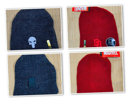 Loot Crate Exclusive Marvel Dare Devil Reversible Punisher Red Gray Beanie Hat - £11.72 GBP