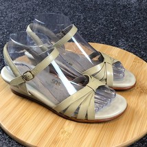 SAS Strippy Sandal Womens 7.5M Beige Tripad Comfort Mini Wedge Shoes - £20.83 GBP