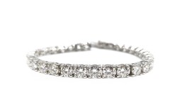 3 MM Moissanite Rond Tennis Bracelet 925 Argent Sterling Moissanite Bracelet - £84.98 GBP+