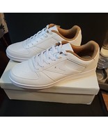 Mens Ben Sherman Campus White Beige Synthetic Casual Lace Up Trainers Size 9 - $40.19