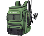 Fishing Backpack with Rod Holders, 42L Large Water-Resistant, Green - £60.28 GBP