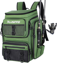 Fishing Backpack with Rod Holders, 42L Large Water-Resistant, Green - £59.32 GBP