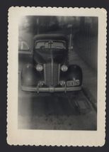 SNAPSHOT from ALBUM * MAN IN CAR 1938 BUICK *front view California Licen... - $8.95