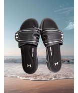 Under Armour  Men&#39;s Black Sandals Slides Cushioned 4D Foam Size 8 US  EUC - $20.60 CAD