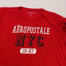 Aéropostale Men’s Red NYC Graphic Cotton Long Sleeve Pullover T-Shirt Size XL image 4