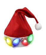 Nicky Bigs Novelties Adult Multi Color LED Light Up Santa Hat One Size - $68.62 MXN