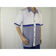 Men MONTIQUE 2pc Walking Leisure Suit Matching Set Short Sleeves 2212 Purple image 5