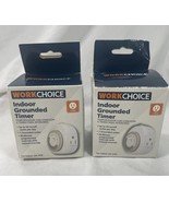 2 NEW Work Choice Indoor Grounded Timer Security, 3-Prong Programmable - $10.84 CAD