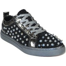 Mens Fancy Shoes By FIESSO AURELIO GARCIA, Spikes Rhine stones 2413 Black image 7