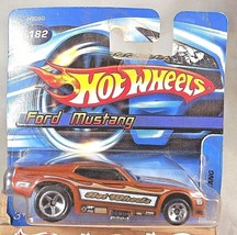 2005 Hot Wheels Collector #182 FORD MUSTANG  Burnt Orange w/Chrome 5Sp ShortCard - £9.88 GBP