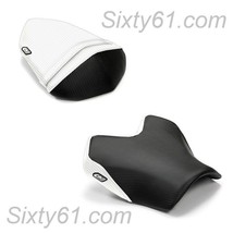 Kawasaki Z750 Seat Covers 2007-2011 2012 Black White Rider Passenger Lui... - $110.19