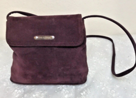 Hush Puppies Small Suede Crossbody Purse Chocolate Brown - $18.79