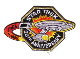 Star Trek 20th Anniversary 1966-1986 Logo Embroidered Patch NEW UNUSED - £6.28 GBP