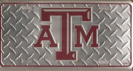 Texas A&amp;M Aggies Metal Car Tag Automobile Diamond Plate License New Free Ship - £7.45 GBP