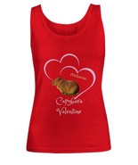 Capybara valentine personalizable women&#39;s tank top, hearts, gift for her... - £17.49 GBP