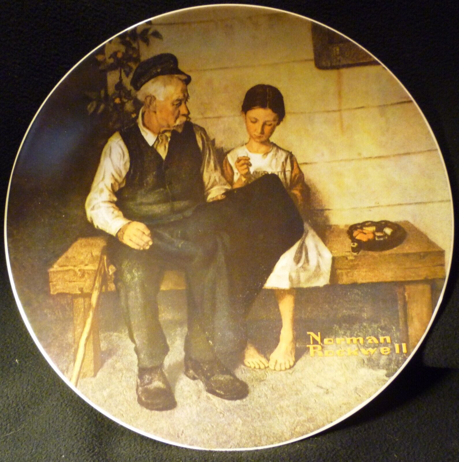 KNOWLES FINE CHINA PLATE 'LIGHTHOUSE KEEPER'S DAUGHTER' NORMAN ROCKWELL 1979 NMB - £3.18 GBP