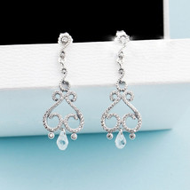 925 Sterling Silver Swirling Chandeliers Drop Dangle Earrings  - £15.97 GBP