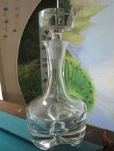 KROSNO POLISH CRYSTAL SHIP STYLE MID CENTURY DECANTER WITH STOPPER 12&quot; - $123.75
