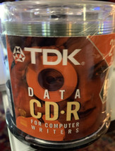 TDK 50 Pack 21 MIN Data CD-R 185 MB 24x Compatible Cakebox Writable - £17.06 GBP