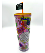 Disney Parks EPCOT Park Icons Starbucks Tumbler Cup WITH 2 Mystery Pins ... - $86.64 CAD