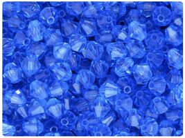 BeadTin Transparent 8mm Faceted BiCone Acrylic Craft Beads (200pcs) (Pur... - $2.49