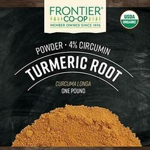 Frontier Co-op Turmeric Root Powder (minimum 4% curcumin), Certified Organic,... - £16.47 GBP