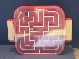 Brio Red Travel Enclosed Labyrinth Maze Learning Skill Puzzle Game Take-Along - £26.03 GBP