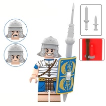 Ancient Rome Roman Soldier (Blue Outfit) Lego Compatible Minifigure Bric... - $3.49