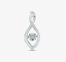 Sterling Silver Round Diamond Infinity Twinkle Moving Pendant .03 ctw - £160.59 GBP