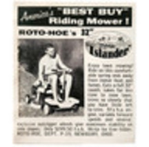 1960 Roto-Hoe Islander Mower Advertisement Vintage Agriculture Lawnmower... - $372.61 MXN