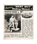 1960 Roto-Hoe Islander Mower Advertisement Vintage Agriculture Lawnmower... - $367.32 MXN
