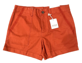 ana shorts womens 6 barn red high-rise embroidered pockets 4 inch inseam... - $12.75