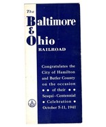 Baltimore &amp; Ohio Railroad Hamilton Butler County Sesqui Centennial Broch... - £65.84 GBP