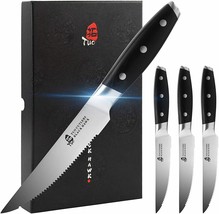 TUO TC1220 Set of 4 5&quot; Serrated Professional Steak Knives in a Gift Box - £55.32 GBP