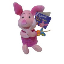 DISNEY Mattel Fisher Price VTG 2001 Wind & Shake Piglet Pink Plush Side Wind Bee - $13.23