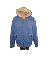Pink Soup Women&#39;s Blue Hooded Jacket with Faux Fur Lining Size: 2 X - £19.92 GBP