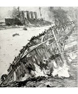 Torpedoing Of Battleship Aboukir 1919 WW1 World War 1 Military Print DWS3C - $570.99 MXN