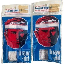 Vintage Brow-Dri Extra Absorbent Headband Terry Cloth Red White Blue Deadstock - £14.78 GBP