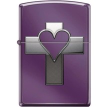 Zippo Lighter - Heart &amp; Cross Abyss - 854039 - £29.21 GBP