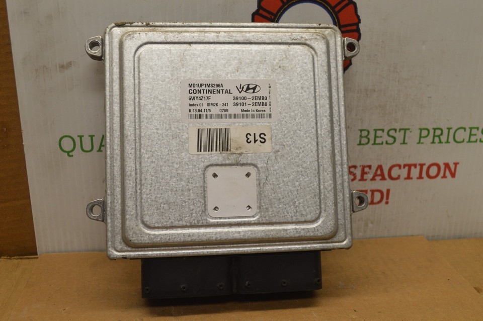 2011 Hyundai Elantra Engine Control ECU 391002EMB0 391012EMB0 Module 30-6A1 - $32.33