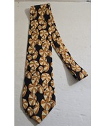 Vintage Hugo Boss Orange/White Umbrellas on Black Silk Neck Tie Neck Tie... - $349.79 MXN
