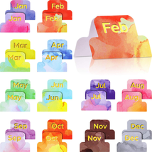 24 Pieces Monthly Tabs Planner Stickers Month Adhesive Tabs Designer Acc... - £7.38 GBP