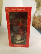 Roman Inc. Christmas Ornament Fan-Tasticks Red Santa New in Box - £11.20 GBP