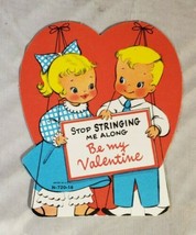 Vintage Valentine Card Stop Stringing Me Along  - £6.19 GBP