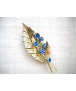 VINTAGE PRE-OWNED SILVERTONE LEAVES - LEAF & COBALT BLUE RHINESTONES BRO... - €8,58 EUR VINTAGE PRE-OWNED SILVERTONE LEAVES - LEAF & COBALT BLUE RHINESTONES BRO... - €8,58 EUR