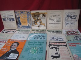 Antique Lot of 20 Awesome Sheet Music Suitable for Framing #1 - £40.18 GBP