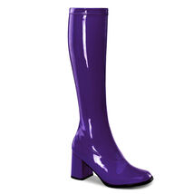 SALE Sexy 3&quot; High Heel Gogo Dancer Purple Knee Boots Halloween Costume 7 - $39.95