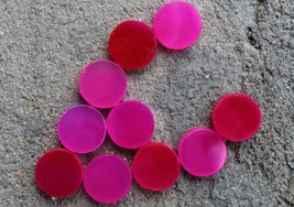 Pink Chalcedony Gemstone Fancy Coin Shape Smooth Gemstone, 10 Pieces (5 ... - £41.73 GBP