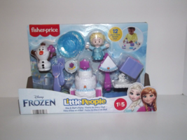 Disney Frozen Little People Fisher Price Elsa &amp; Olaf&#39;s Party 12 Pieces New (~) - £21.64 GBP