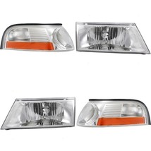MERCURY MARAUDER 2003 2004 CHROME HEADLIGHTS HEAD CORNER LIGHTS LAMPS - $242.55